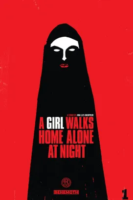 Una chica camina sola a casa de noche